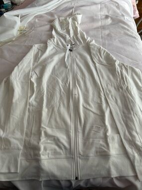 tek gear White Full-Zip Hooded Jacket